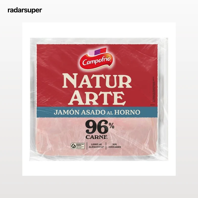 CAMPOFRÍO Natuarte Jamón asado al horno, cortado en lonchas 110 g.