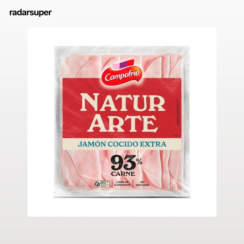 CAMPOFRÍO Natur arte Jamón cocido extra cortado en lonchas 105 g.