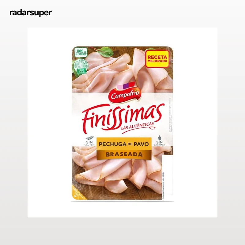 CAMPOFRÍO Pechuga de pavo braseada cortada en lonchas CAMPOFRÍO Finissimas 110 g.