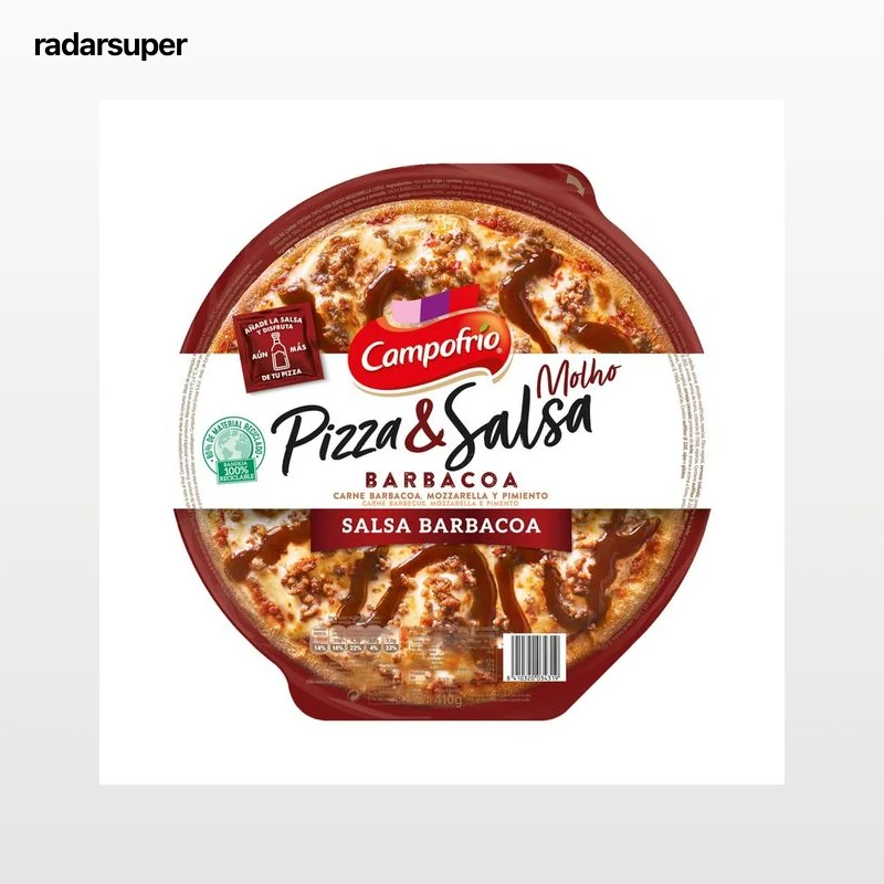 CAMPOFRÍO Pizza de carne con salsa barbacoa CAMPOFRÍO 410 g.