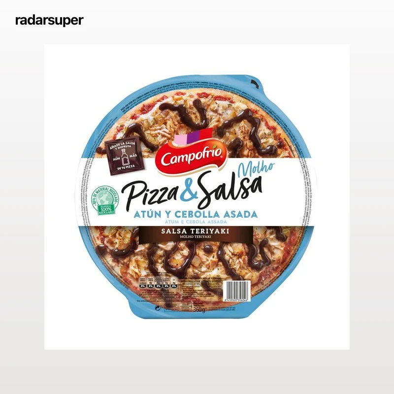CAMPOFRÍO Pizza fresca de atún y cebolla caramelizada con salsa Teriyaki CAMPOFRÍO 360 g.