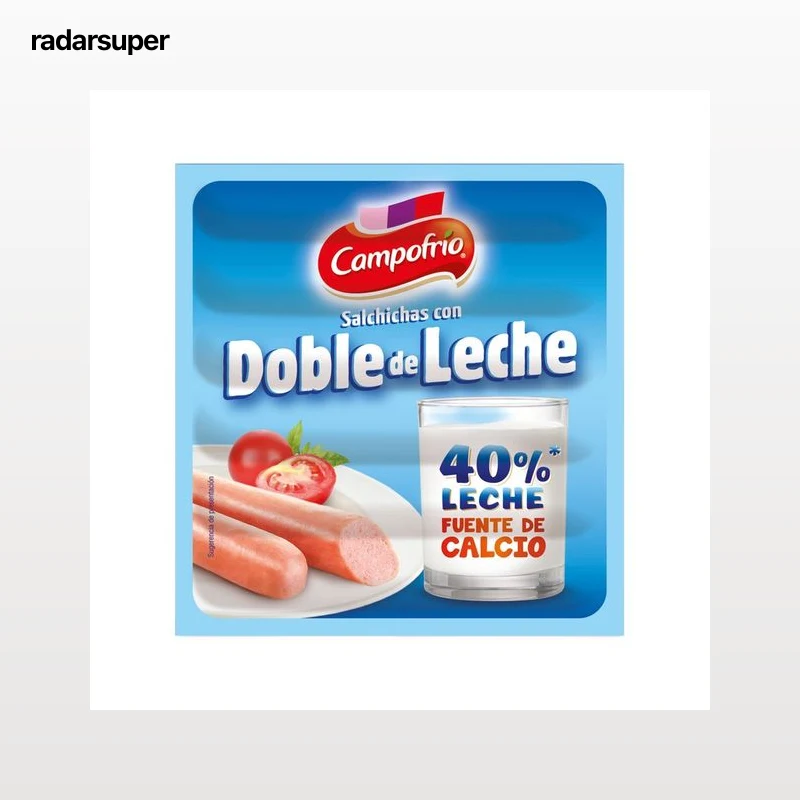 CAMPOFRÍO Salchichas cocidas tipo Frankfurt con doble de leche 140 g.