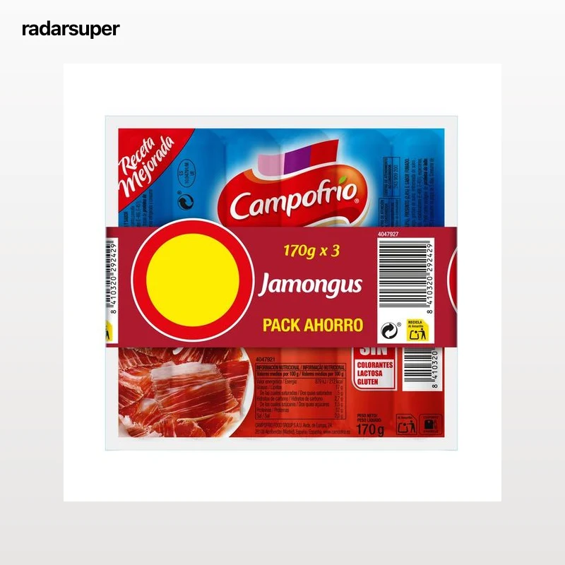 CAMPOFRIO Salchichas jamongus 170g X 3.