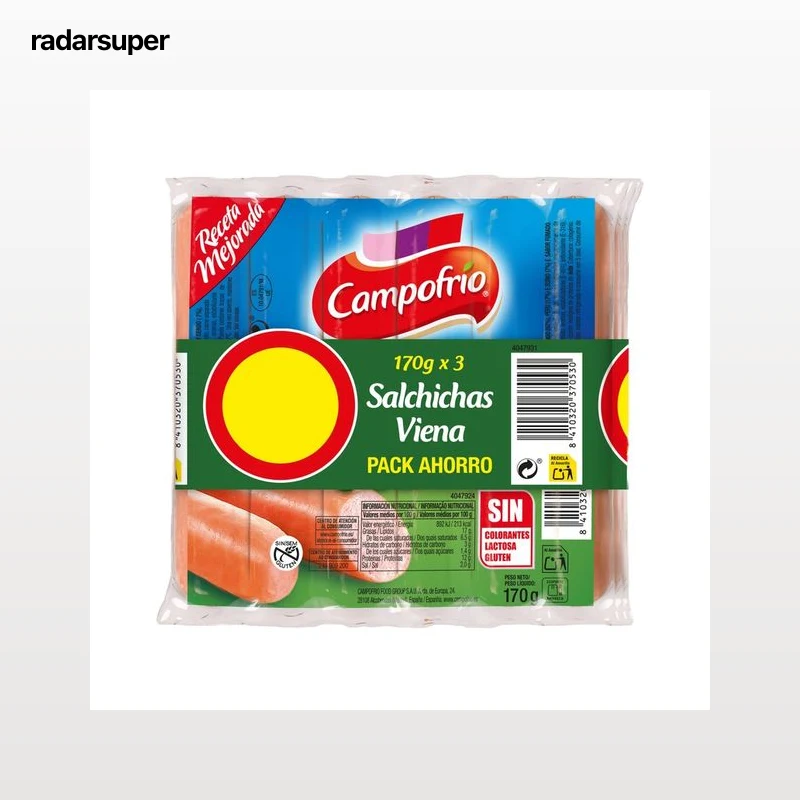 CAMPOFRIO Salchichas Viena 170 g x 3.