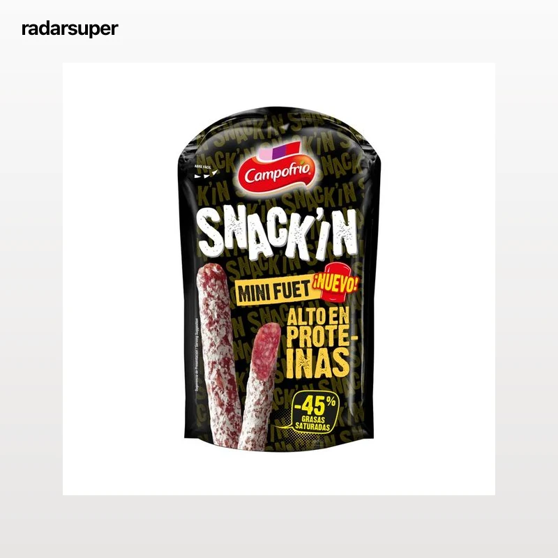 CAMPOFRÍO Snack´in Mini fuet snack con alto contenido en proteína 50 g.