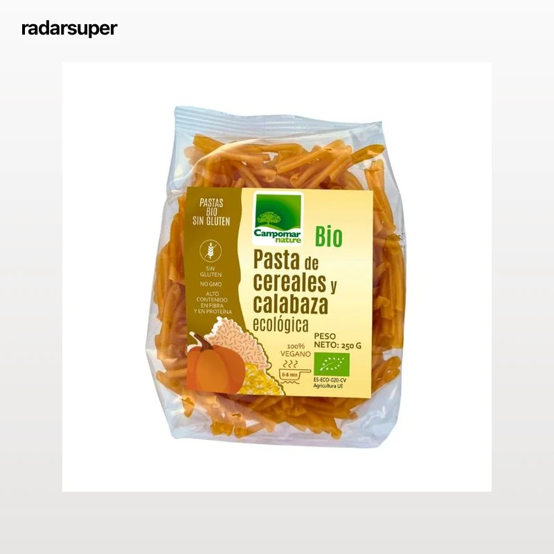 CAMPOMAR NATURE Bio Pasta de cereales y calabaza ecológica 250 g.