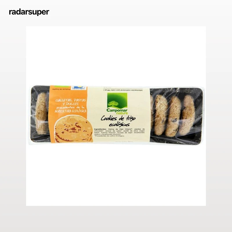 CAMPOMAR NATURE Cookies de trigo ecológicas CAMPOMAR Nature 150 g.