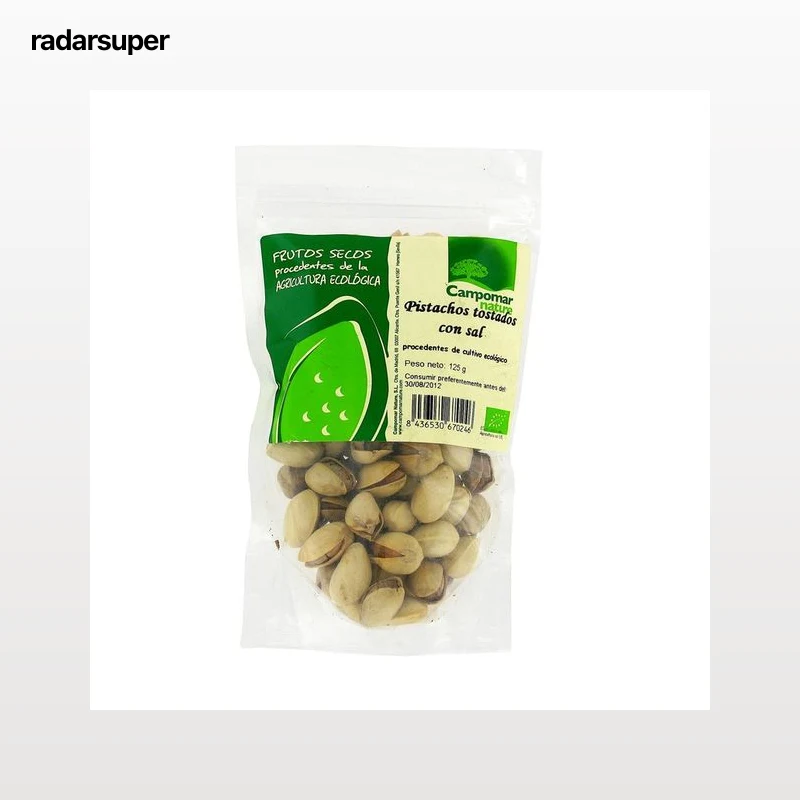 CAMPOMAR NATURE Pistachos Tostados Con Sal ecológicos 125 g.