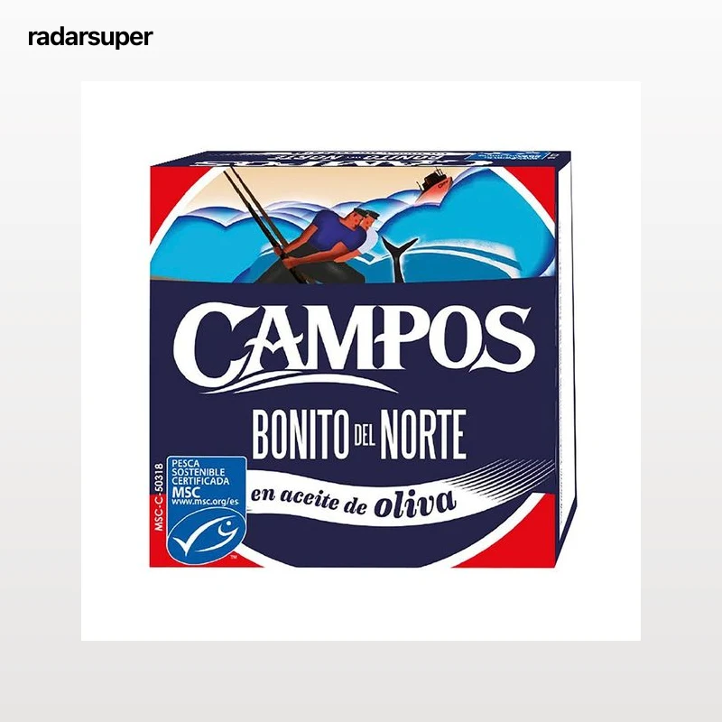 CAMPOS Bonito del Norte en aceite de oliva MSC (Pesca sostenible certificada) 60 g.