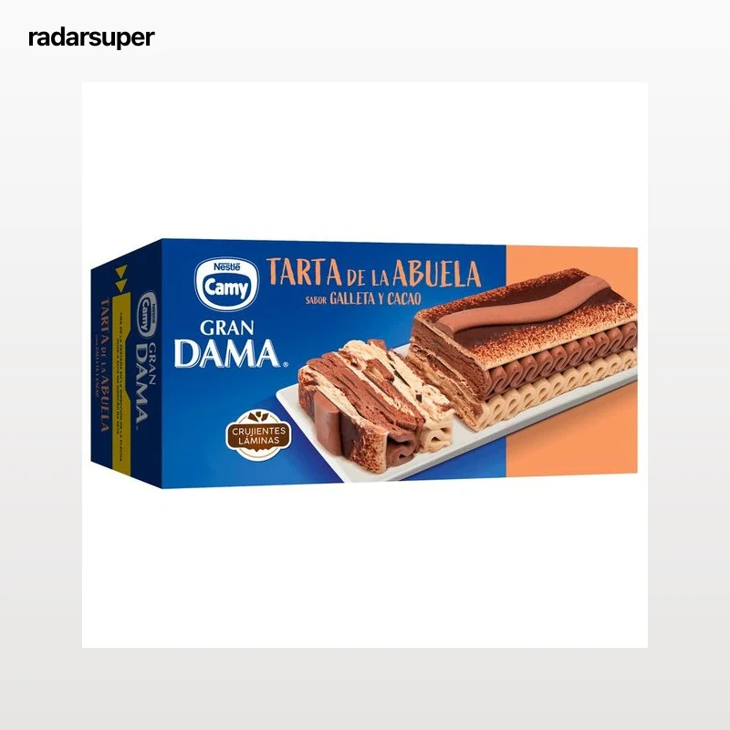 CAMY Tarta de helado de chocolate y galleta, recubierta de cacao  ml.