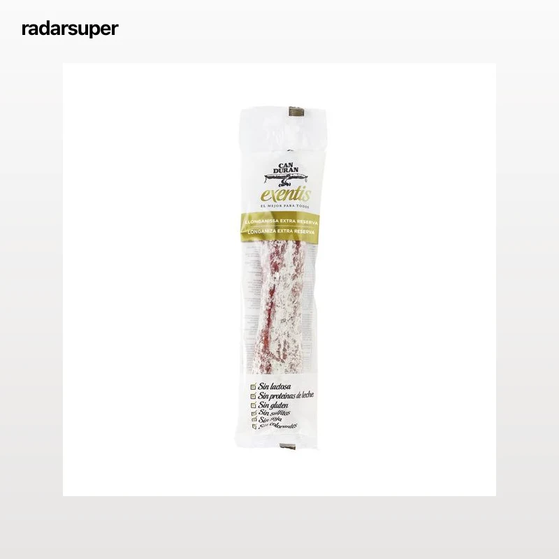 CAN DURAN Longaniza extra reserva, elaborada sin gluten, ni lactosa, ni soja Exentis 280 g.