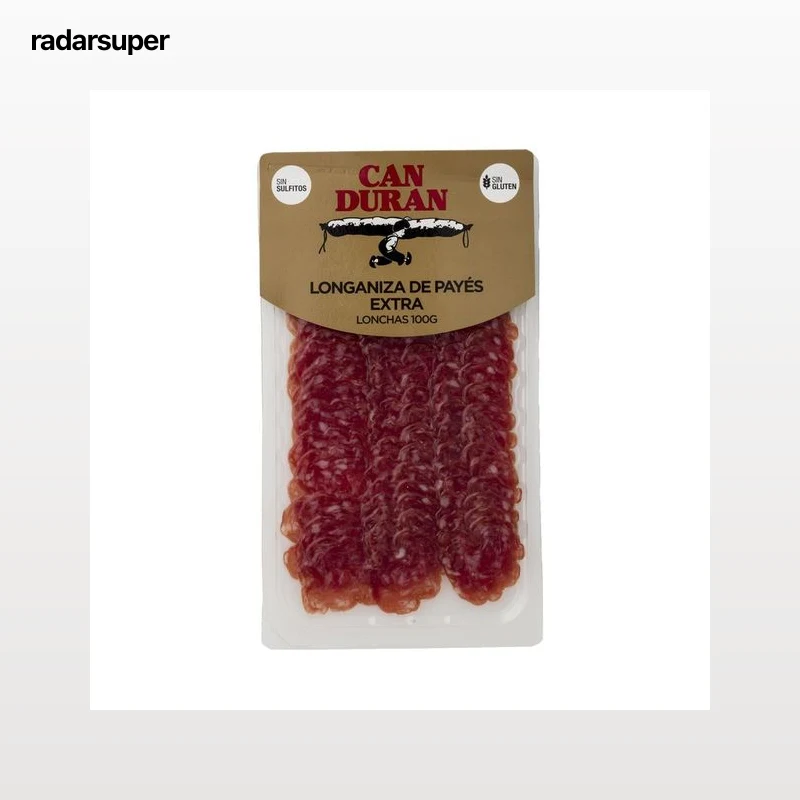 CAN DURAN Salchichón payes de categoria extra, cortado en finas lonchas CAN DURAN 90 g.