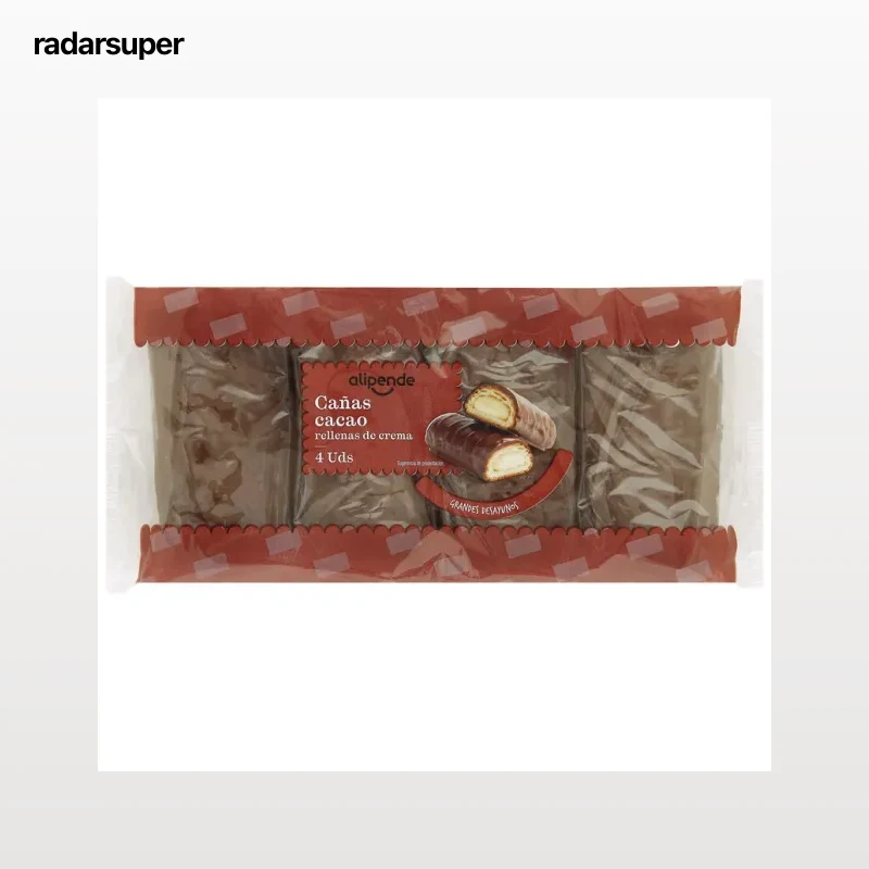 Caña Cacao Alipende 4ud Rellena de crema cacao