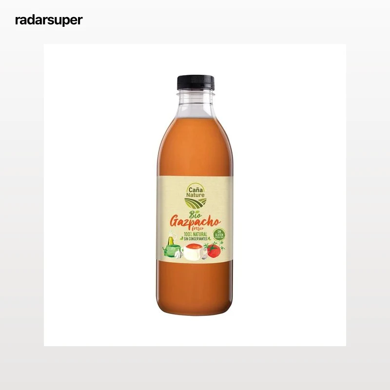 CAÑA NATURE Gazpacho fresco ecológico tradicional andaluz, 100% natural, sin gluten ni conservantes CAÑA NATURE 1 l.