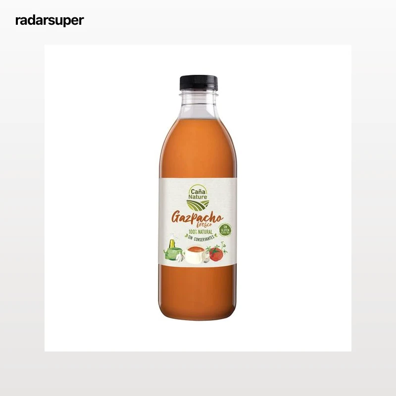 CAÑA NATURE Gazpacho fresco tradicional andaluz, 100% natural, elaborado sin gluen y sin conservantes CAÑA NATURE 1 l.