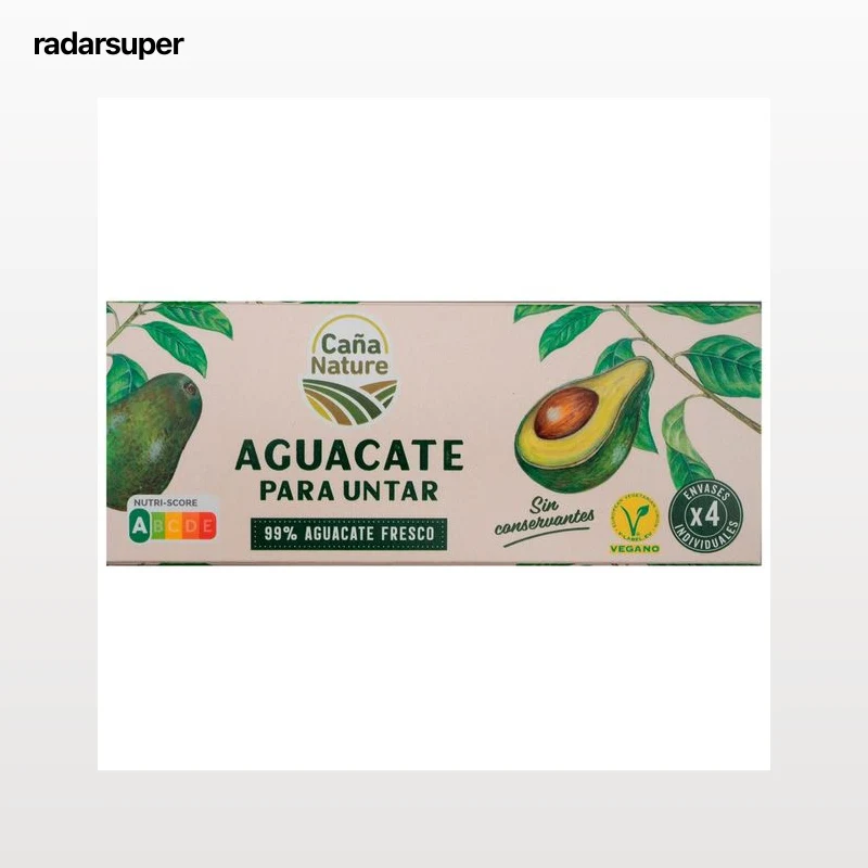 CAÑA NATURE Monodosis de aguacate para untar 4x50 g.