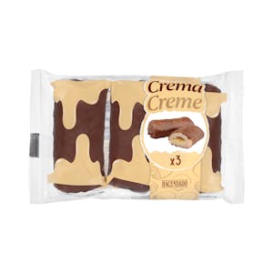 Cañas de hojaldre rellenas de crema sabor vainilla Hacendado con cobertura de cacao