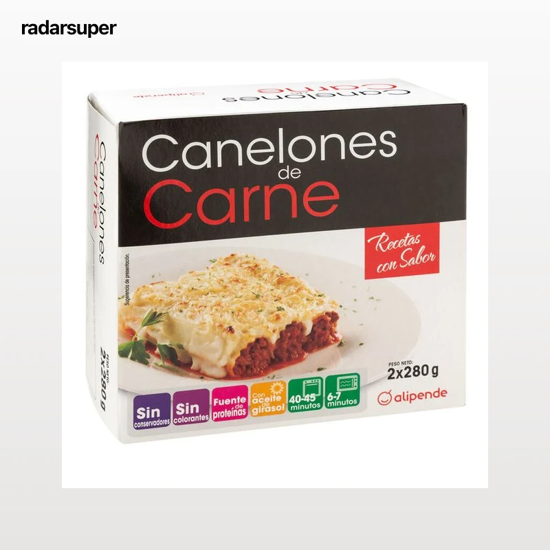 Canelones Alipende 280g pack 2 carne