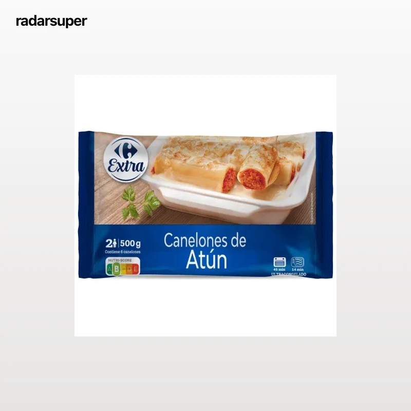 Canelones de atún Carrefour Extra 500 g.