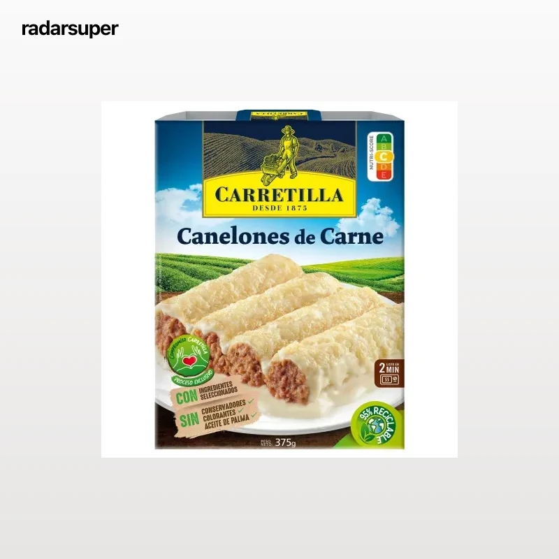 Canelones de carne Carretilla 375 g.