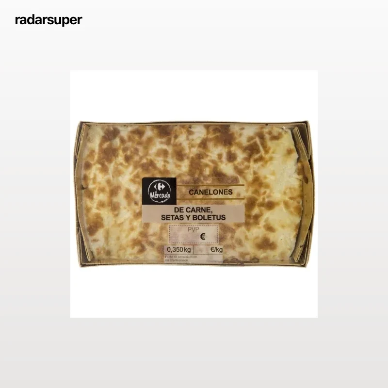 Canelones de carne, setas y boletus El Mercado 350 g