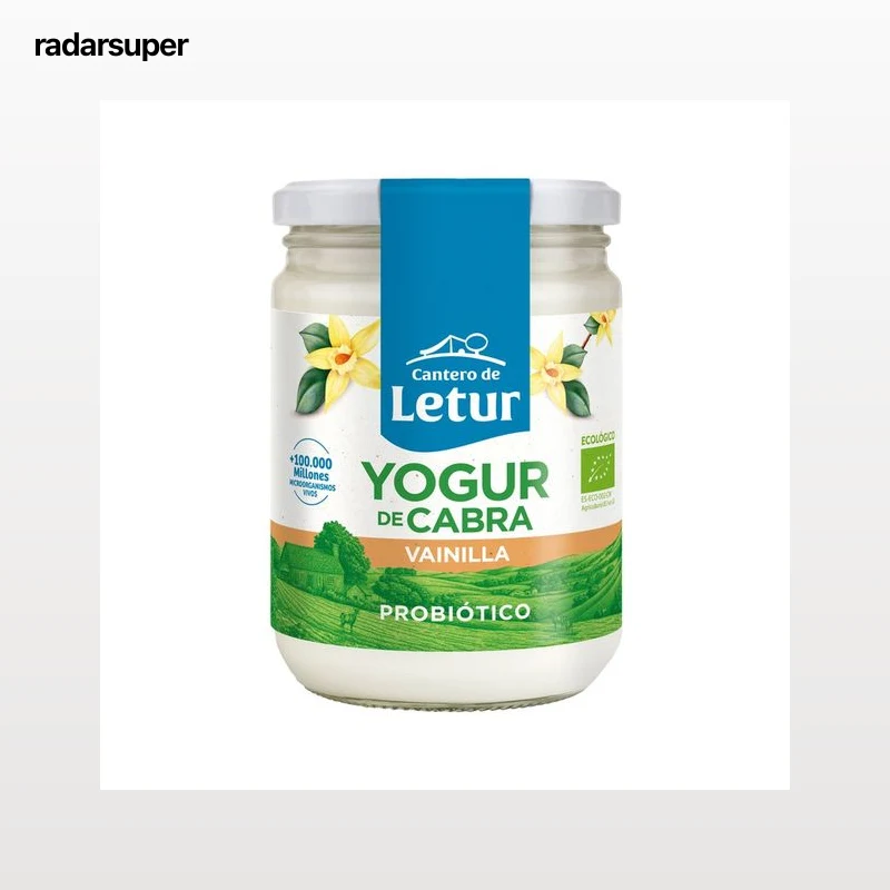 CANTERO DE LETUR Yogur ecológico de cabra con vainilla 420 g.