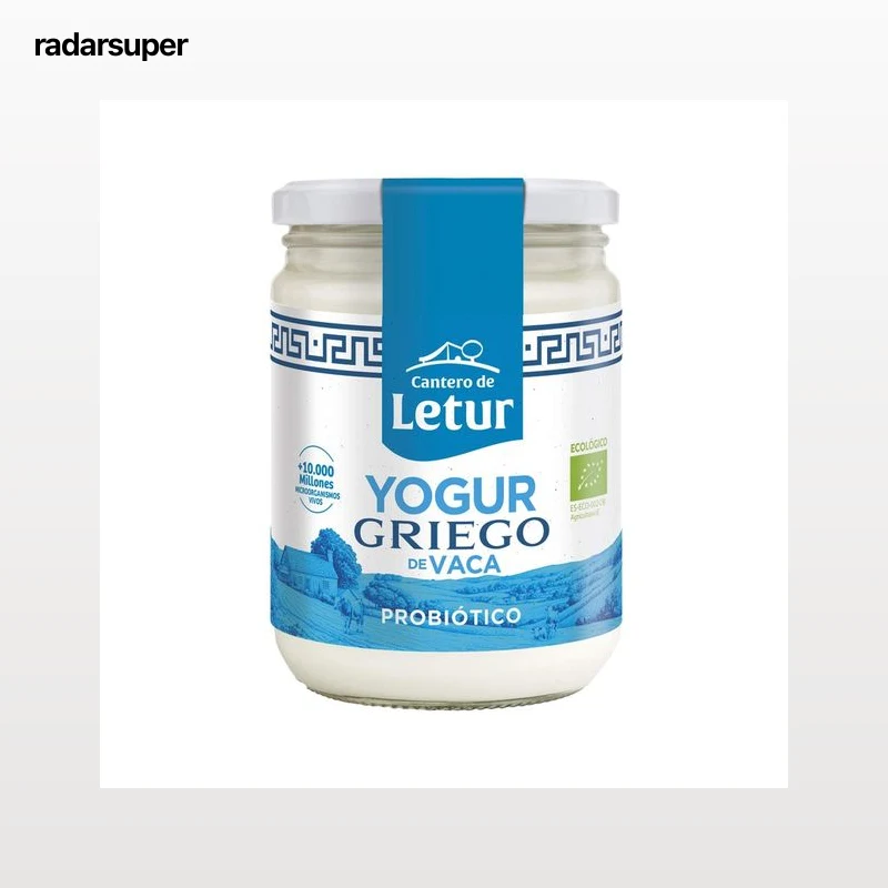 CANTERO DE LETUR Yogur griego natural de leche ecológica de vaca 420 g.