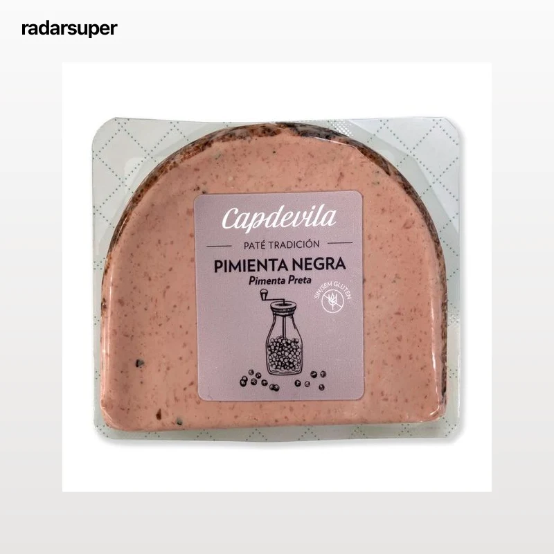 CAPDEVILLA  Paté tradicional a la pimienta negra, elaborado sin gluten 100 g.