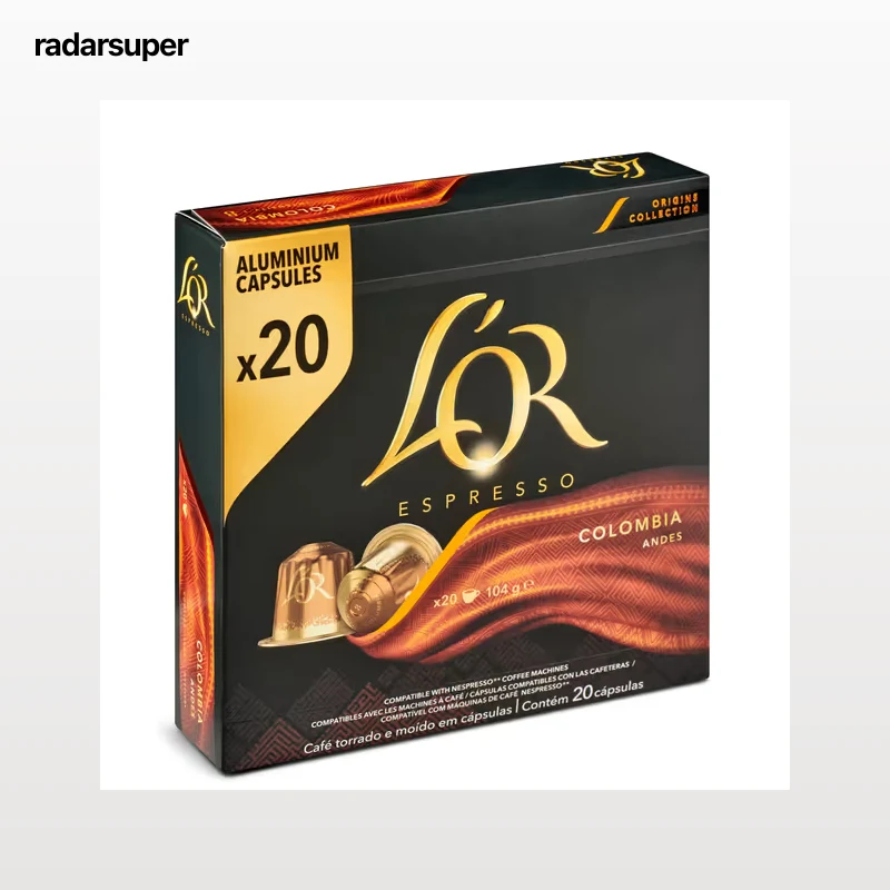 Cápsulas de café Colombia L'Or 20 unidades