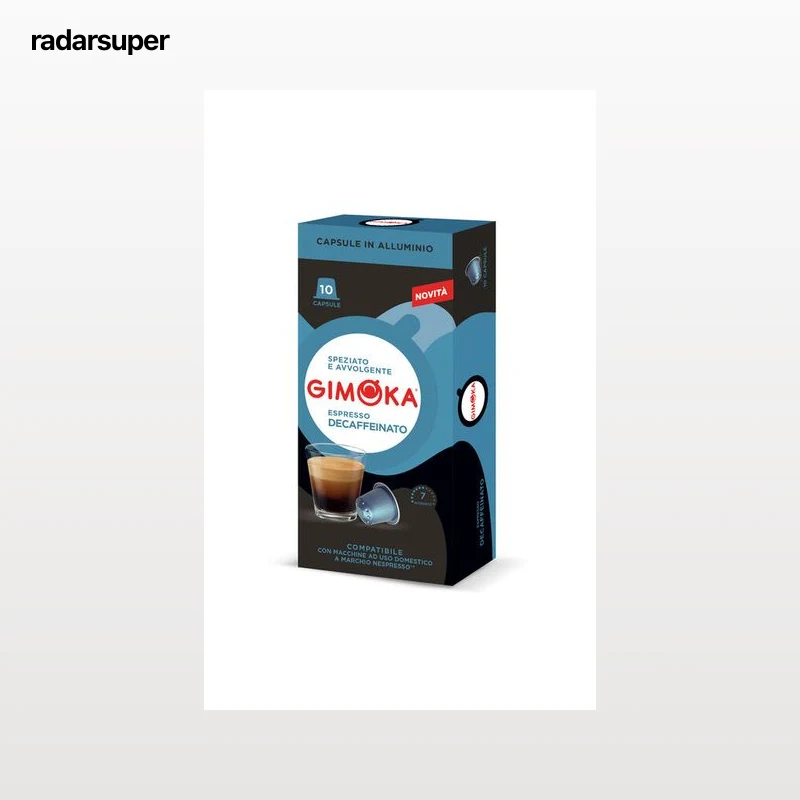 Cápsulas de café compatible con Nespresso espresso descafeinado Gimoka 10 cápsulas