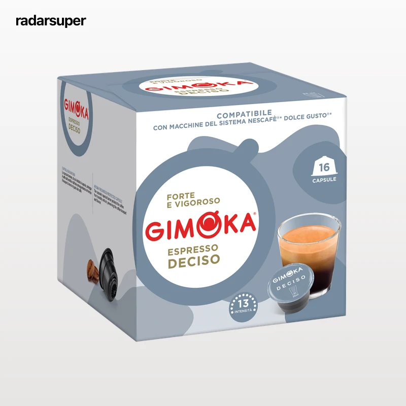Cápsulas de café compatibles con Dolce Gusto espresso deciso Gimoka 16 cápsulas