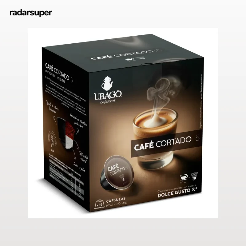 Cápsulas de café cortado Ubago 16 unidades