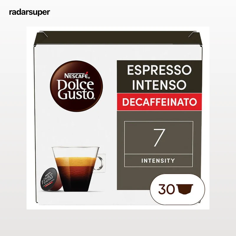 Cápsulas de café descafeinado espresso intenso intensidad 7 Dolce Gusto 30 cápsulas