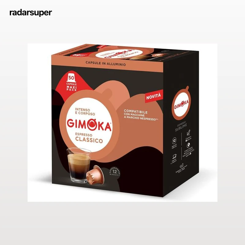 Cápsulas de café espresso clásico intensidad 12/13 Gimoka 50 uds (sistema Nespresso)