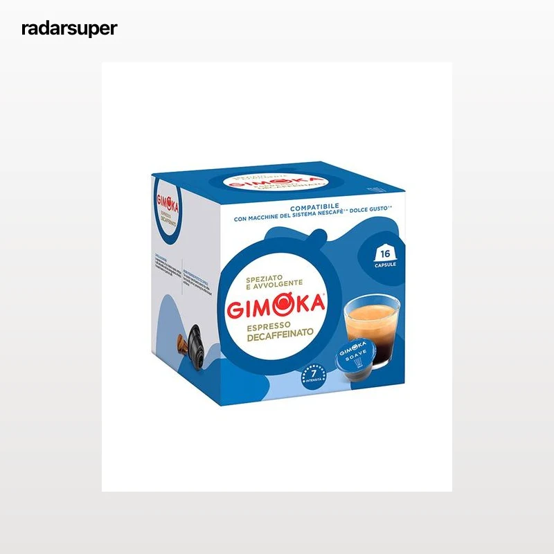Cápsulas de café espresso descafeinado 16 cápsulas Gimoka