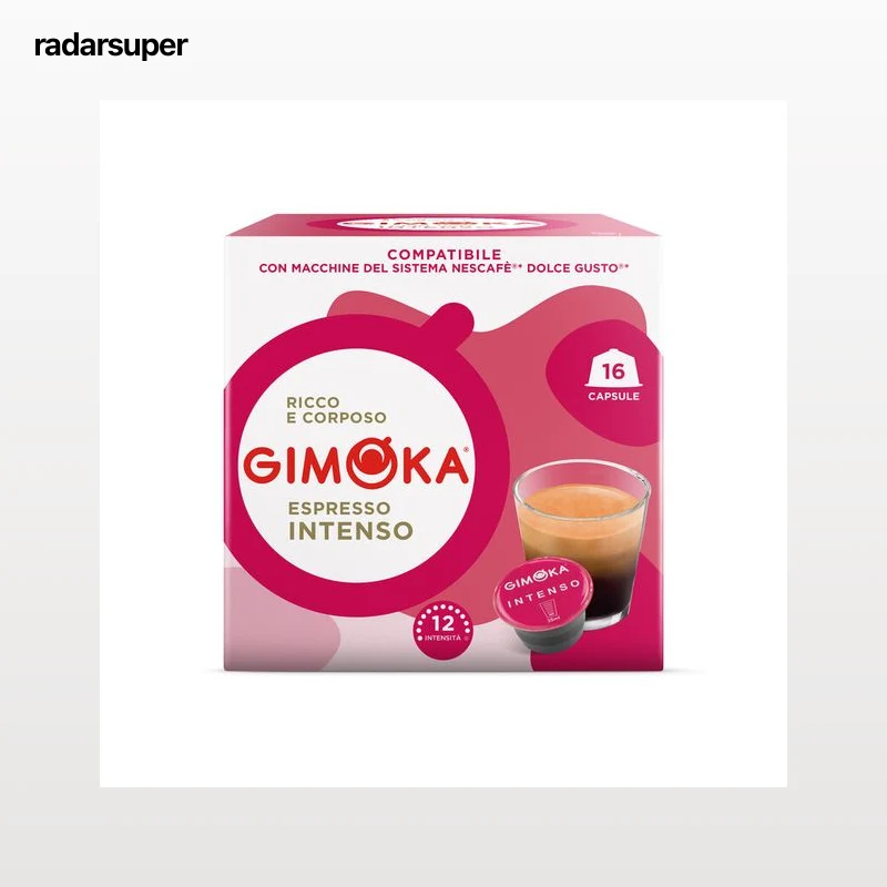 Cápsulas de café espresso intensidad 12 Gimoka 20 cápsulas (sistema Dolce Gusto)