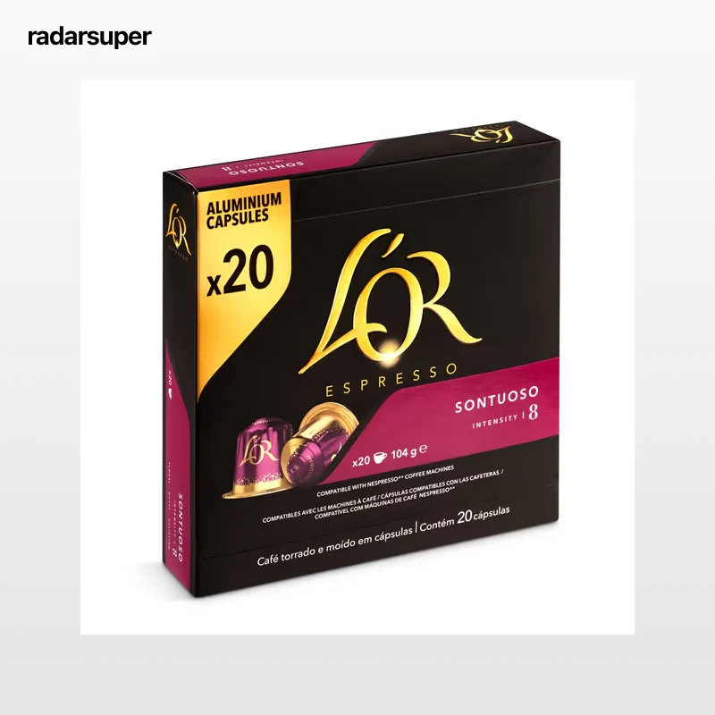 Cápsulas de café espresso sontuoso L'Or 20 unidades