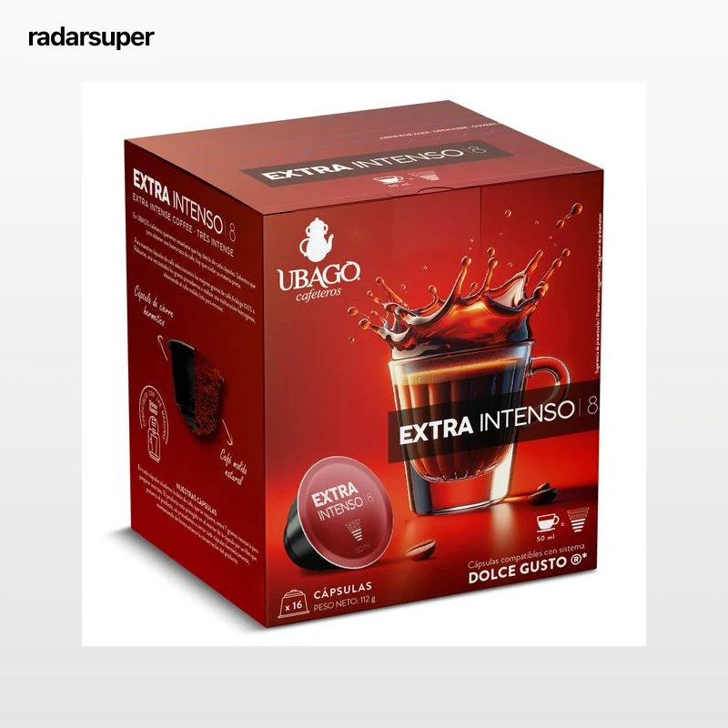 Cápsulas de café extra intentso Ubago 16 unidades