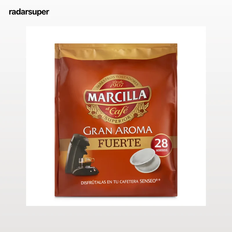 Cápsulas de café fuerte gran aroma Marcilla 28 unidades