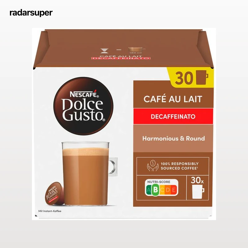 Cápsulas de café con leche descafeinado Nescafé Dolce Gusto 30 cápsulas