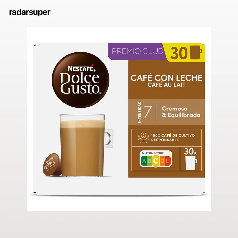 Cápsulas de café con leche Dolce Gusto 30 unidades