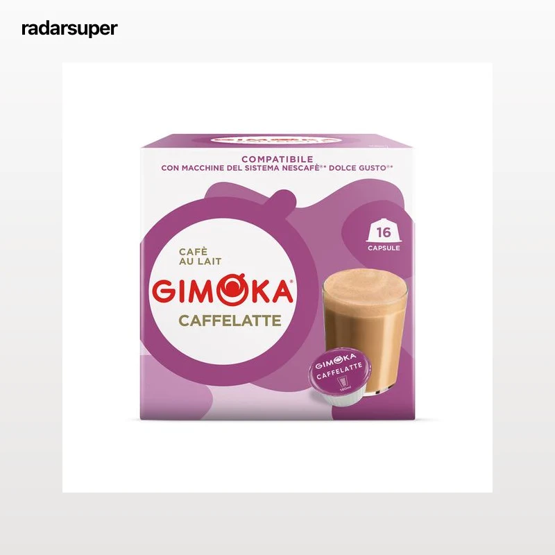 Cápsulas de café con leche Gimoka 16 cápsulas (sistema Dolce Gusto)
