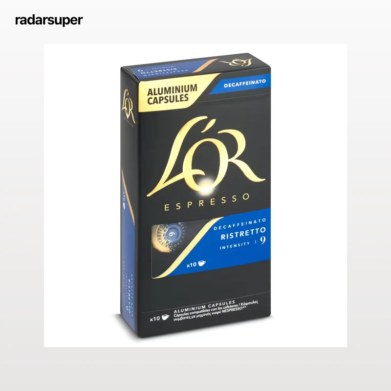Cápsulas de café ristretto descafeinado L'Or 10 unidades