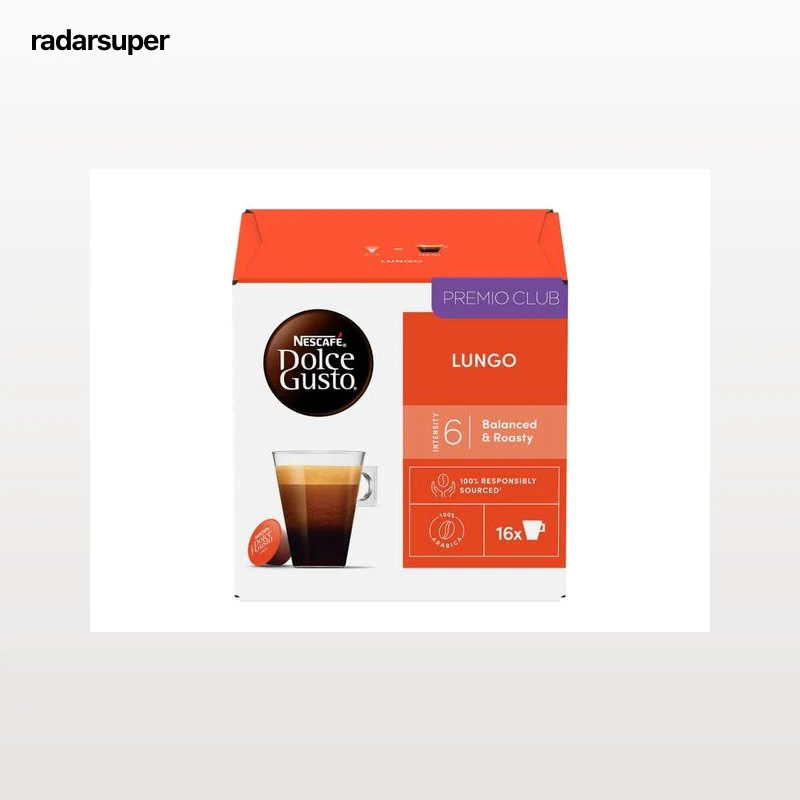 CÁPSULAS DOLCE GUSTO NESCAFÉ CAFÉ LUNGO INTENSIDADE 6 16UN