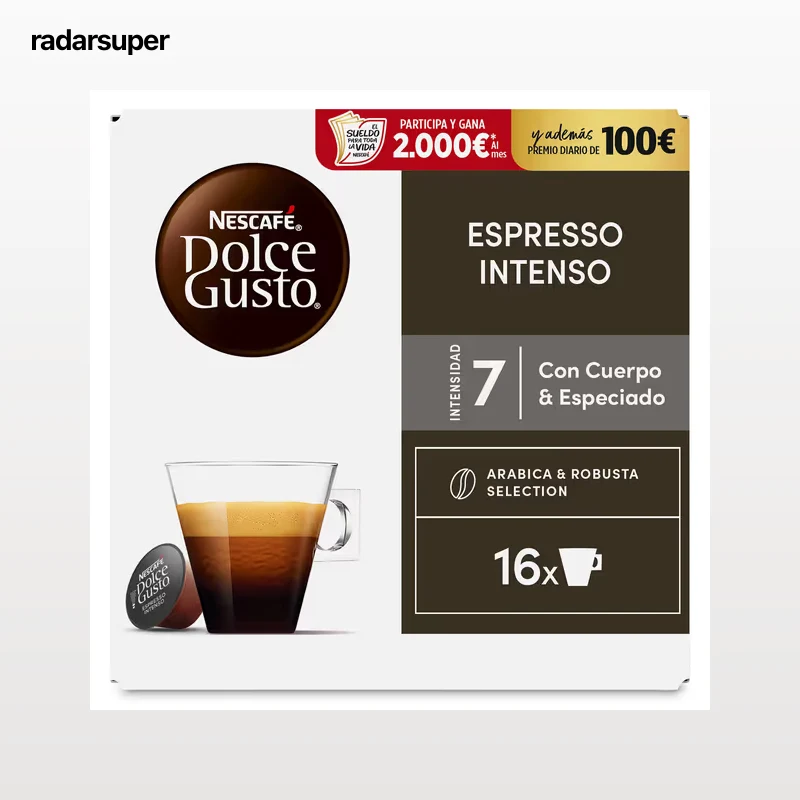 Cápuslas de café expresso intenso Dolce Gusto 16 unidades