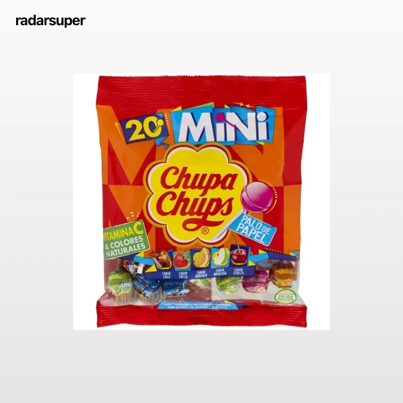 Caramelo con palo Mini Chupa Chups sin gluten 20 ud.