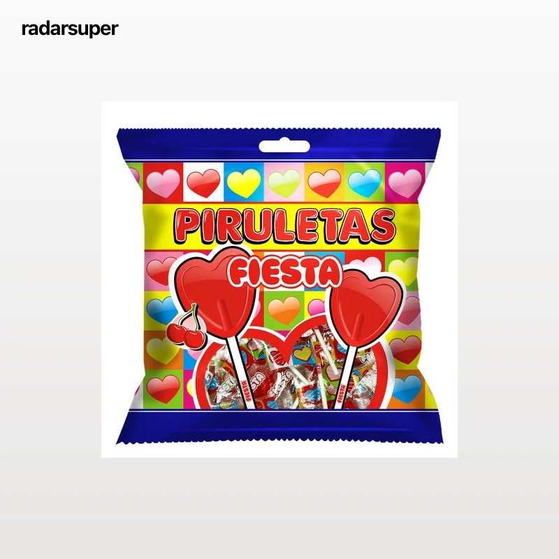 Caramelo con palo Piruletas Fiesta 105 g.