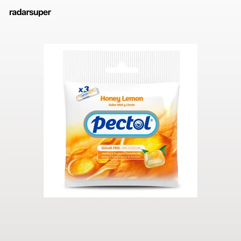 Caramelo duro sabor miel y limón sin azúcar Damel pack 3 unidades de 93 g.