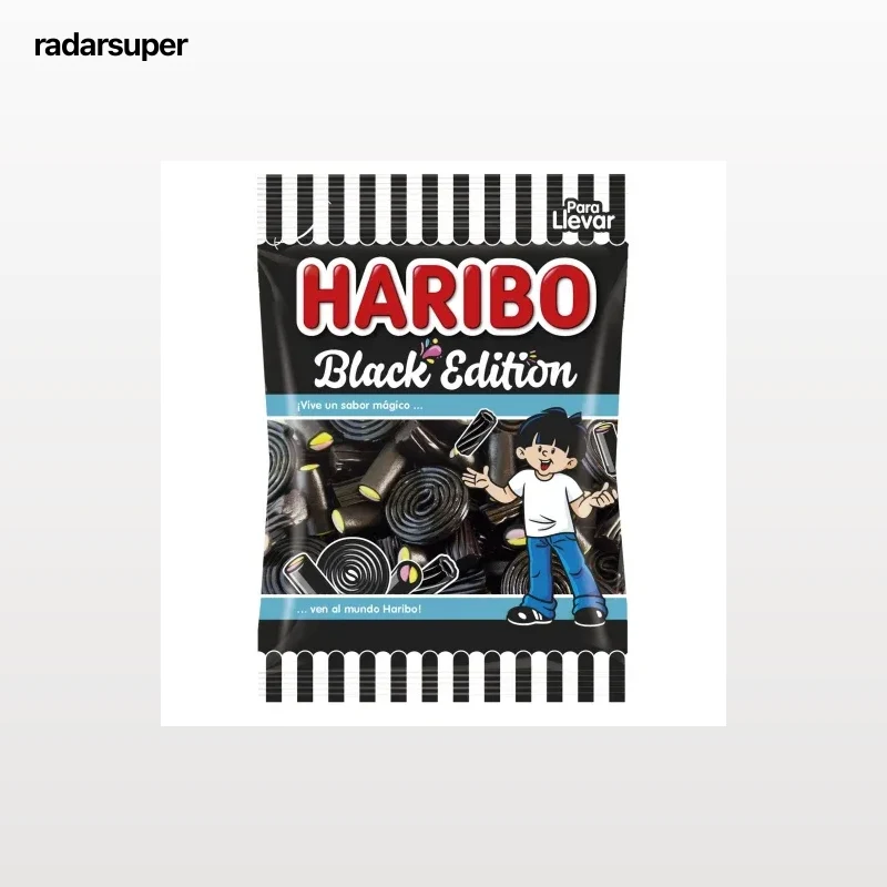 Caramelos de goma regaliz Black Edition Haribo 100 g.