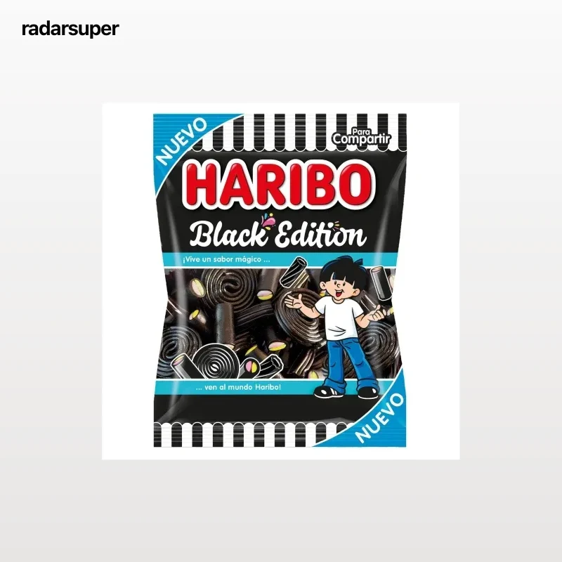 Caramelos de goma regaliz Black Edition Haribo 150 g.